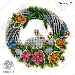 Набор для вышивания бисером по дереву Virena, 27х26, ВЕНОК-105